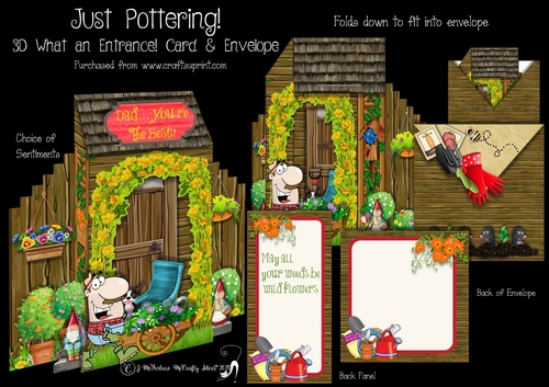 Just Pottering 3D What an Entrance! Card and Envelope Kit.