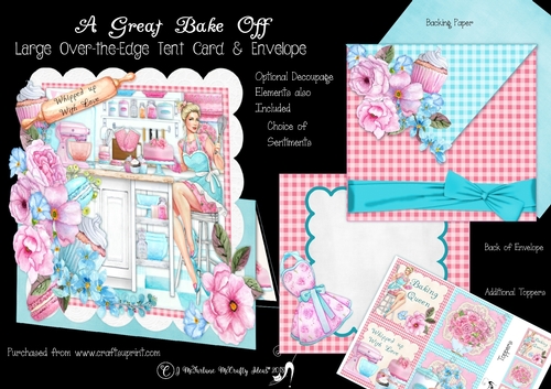 A Great Bake Off Over the Edge Tent Card & Envelope (Large)
