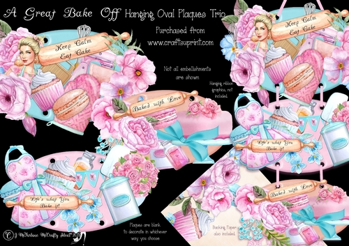 A Great Bake Off Hanging Oval Plaques Trio