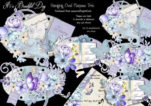 Its a Beautiful Day- Hanging Oval Plaques Trio