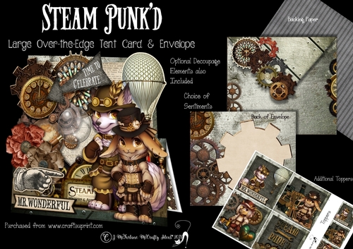 Steam Punkd - Over the Edge Tent Card & Envelope (Large)