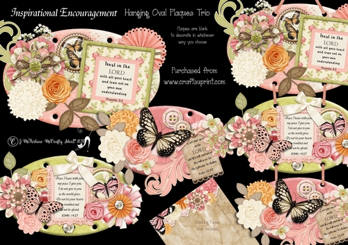Inspirational Encouragement - Hanging Oval Plaques Trio