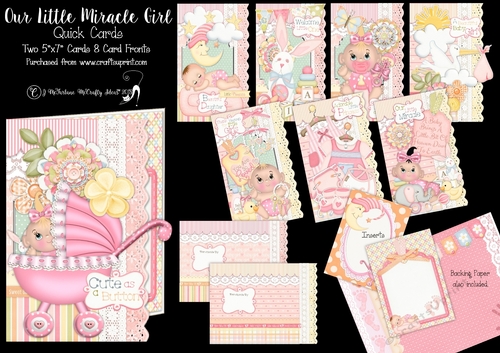 Our Little Miracle Girl Quick Cards