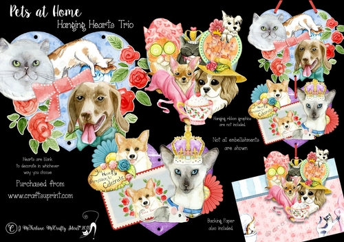 Pets at Home Hanging Hearts Trio.