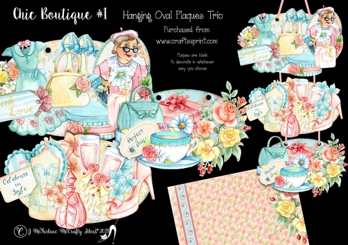 Chic Boutique #1 Hanging Oval Plaques Trio