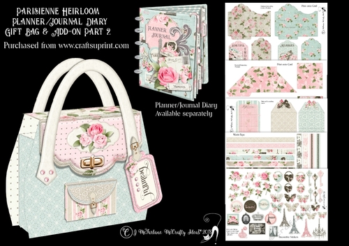 Parisienne Heirloom Planner/Journal Diary Gift Bag Add-on Pt 2