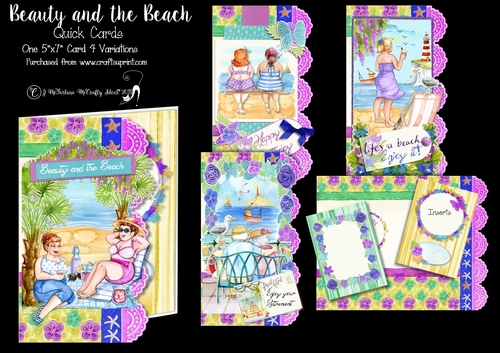 Beauty and the Beach Quick Cards