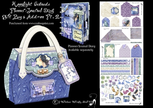 Moonlight Serenade  Planner/Journal Diary Gift Bag Add-on Pt 2