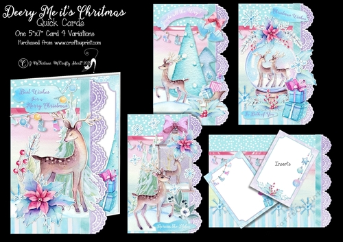 Deery Me its Christmas Quick Cards