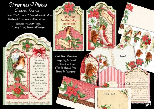 Christmas Wishes Shaped Card & More