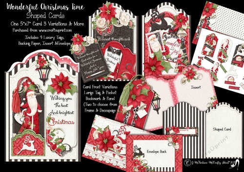 Wonderful Christmas Time Shaped Card & More