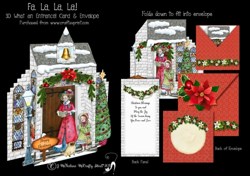 Fa,La,La,La What an Entrance! Card and Envelope Kit.