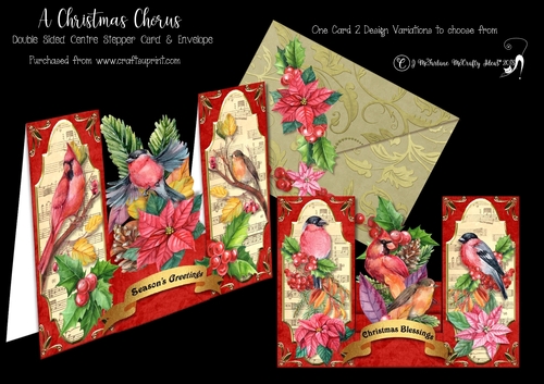 A Christmas Chorus Double Sided Stepper Card