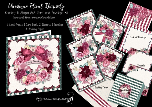 Christmas Floral Rhapsody Keeping it Simple 6x6 Card Kit