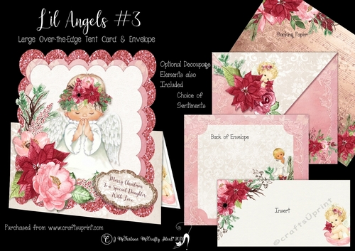 Lil Angels #3 Over the Edge Tent Card & Envelope (Large)