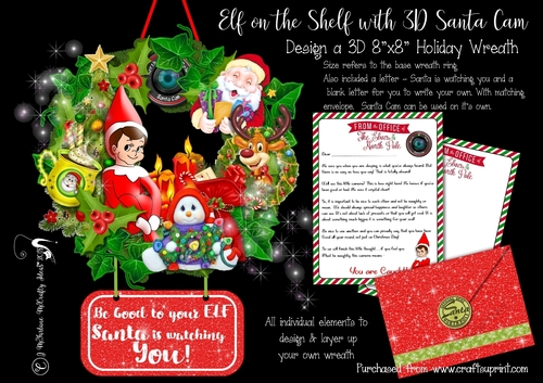 Elf on the Shelf with 3D Santa Cam Design-a-Wreath