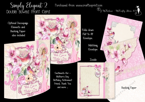 Simply Elegant 2 Double Bowed Front Card Kit