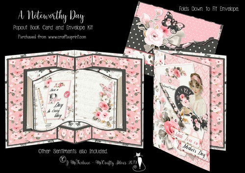 A Noteworthy Day Pop Out Book Card and Envelope Kit.