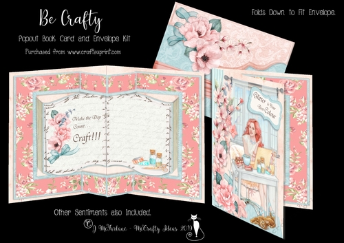 Be Crafty Pop Out Book Card and Envelope Kit.