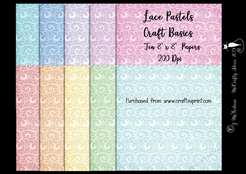  Pastels 8x8 Lace Papers 200Dpi