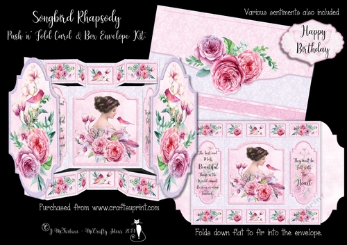 Songbird Rhapsody Push n Fold Card and Envelope Kit