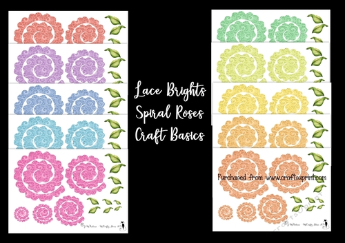 Brights-Lace Spiral Roses
