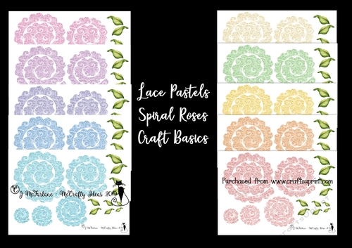Pastels-Lace Spiral Roses