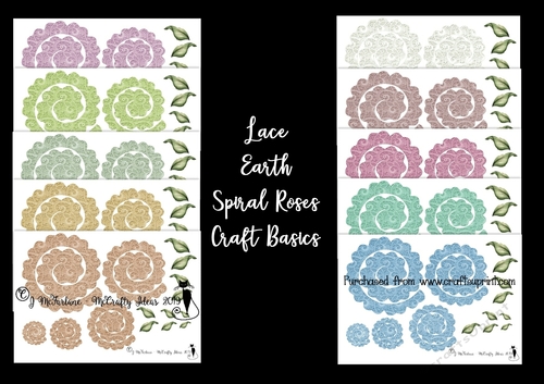Earth-Lace Spiral Roses