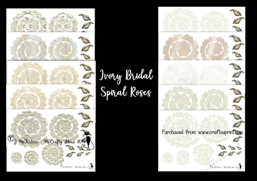 Ivory Bridal-Spiral Roses