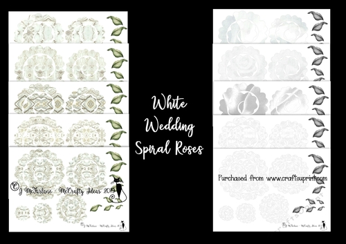 White Wedding-Spiral Roses