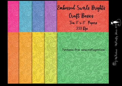 Brights 8x8 Embossed Swirls 200Dpi