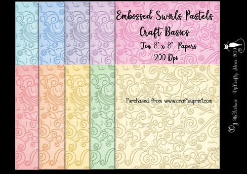 Pastels 8x8 Embossed Swirls 200Dpi