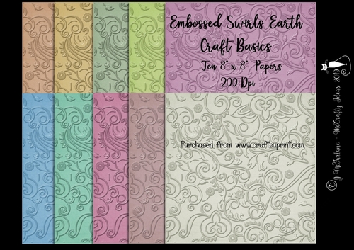 Earth 8x8 Embossed Swirls 200Dpi