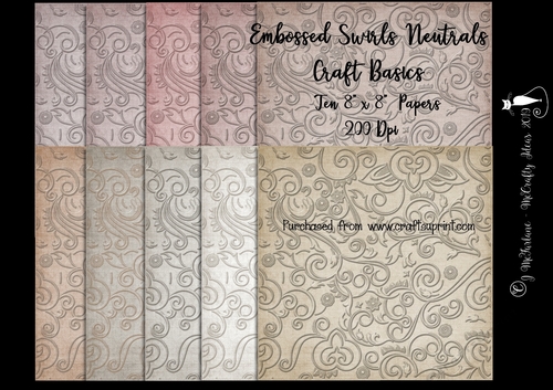 Neutrals 8x8 Embossed Swirls 200Dpi
