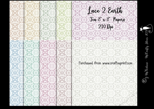 Earth 8x8 Lace 2 Papers 200Dpi