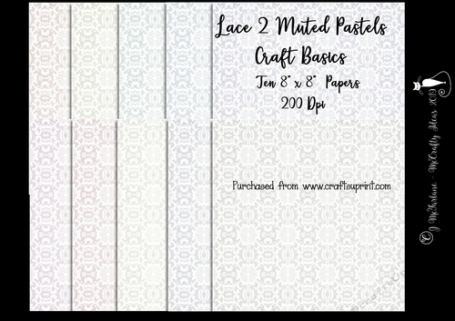 Muted Pastels 8x8 Lace 2 Papers 200Dpi