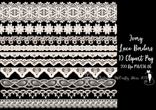 Ivory Lace Borders 10 Png-200Dpi