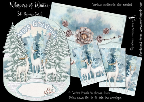Whispers of Winter Pop-up  Card & Box Envelope