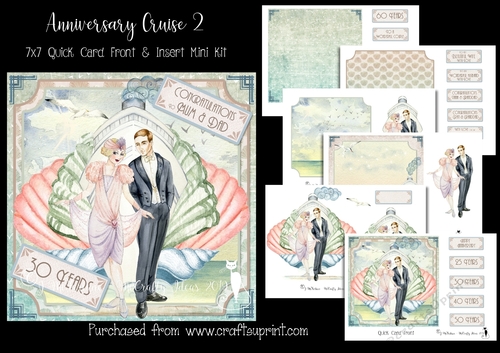 Anniversary Cruise 2 Card Front & Insert Mini Kit