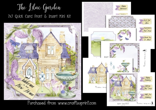 The Lilac Garden 7x7 Card Front & Insert Mini Kit