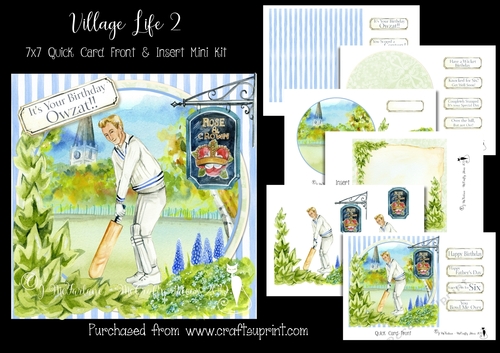 Village Life 2 7x7 Card Front & Insert Mini Kit