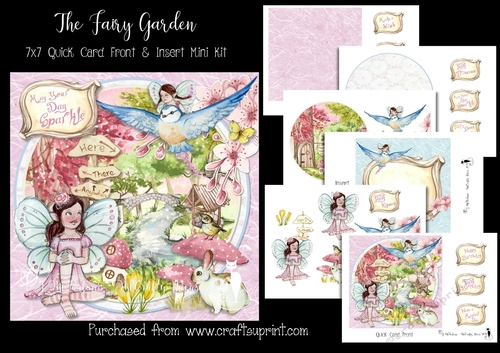 The Fairy Garden 7x7 Card Front & Insert Mini Kit