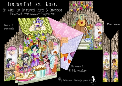 Enchanted Tea Room 3D What an Entrance! Card and Envelope Kit.