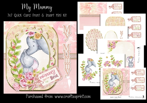 My Mummy 7x7 Card Front & Insert Mini Kit