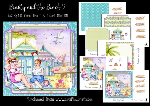 Beauty and the Beach 2 7x7 Card Front & Insert Mini Kit