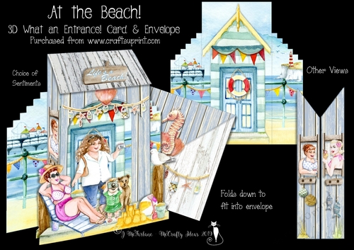 At the Beach 3D What an Entrance! Card and Envelope Kit.