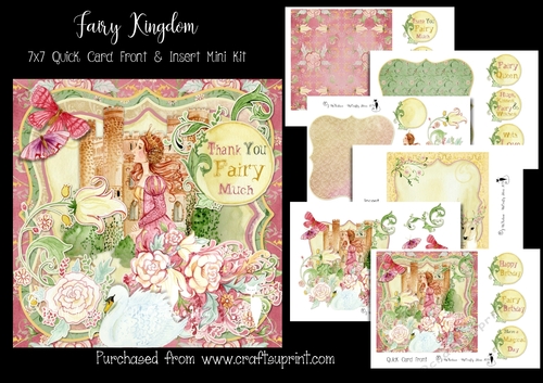 Fairy Kingdom 7x7 Card Front & Insert Mini Kit