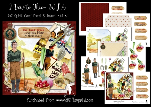 I Vow to Thee - W.L.A. 7x7 Card Front & Insert Mini Kit