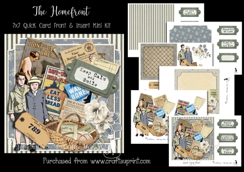 The Homefront  7x7 Card Front & Insert Mini Kit