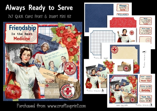 Always Ready to Serve 7x7 Card Front & Insert Mini Kit